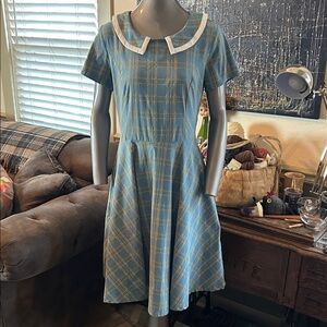 GownTown 1950s Style Plaid Swing Dress